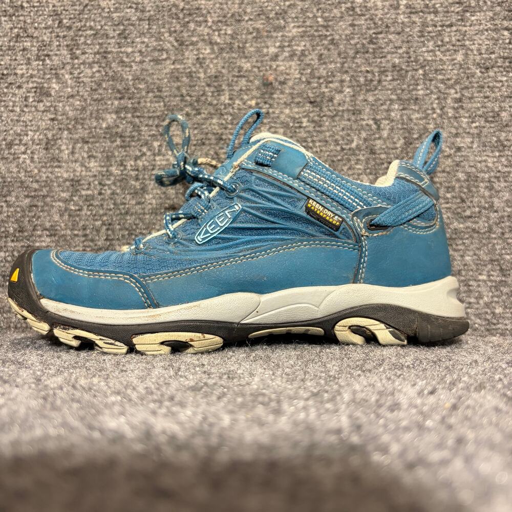 Keen Saltzman Waterproof Hiking Shoes Blue Teal Leather Women Size 6 Trail Boots